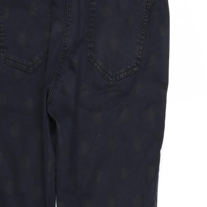 South Womens Black Polka Dot Denim Skinny Jeans Size 16 L25.5 in