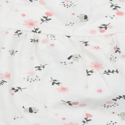 F&F Girls White   Basic T-Shirt Size 3-6 Months