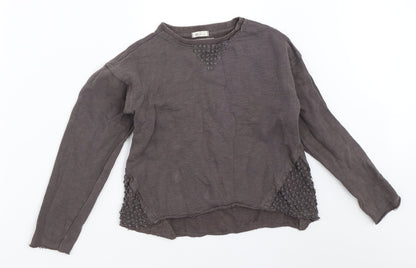 Mango Girls Grey   Pullover Sweatshirt Size 9-10 Years