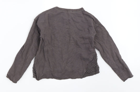 Mango Girls Grey   Pullover Sweatshirt Size 9-10 Years