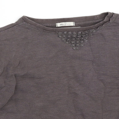 Mango Girls Grey   Pullover Sweatshirt Size 9-10 Years