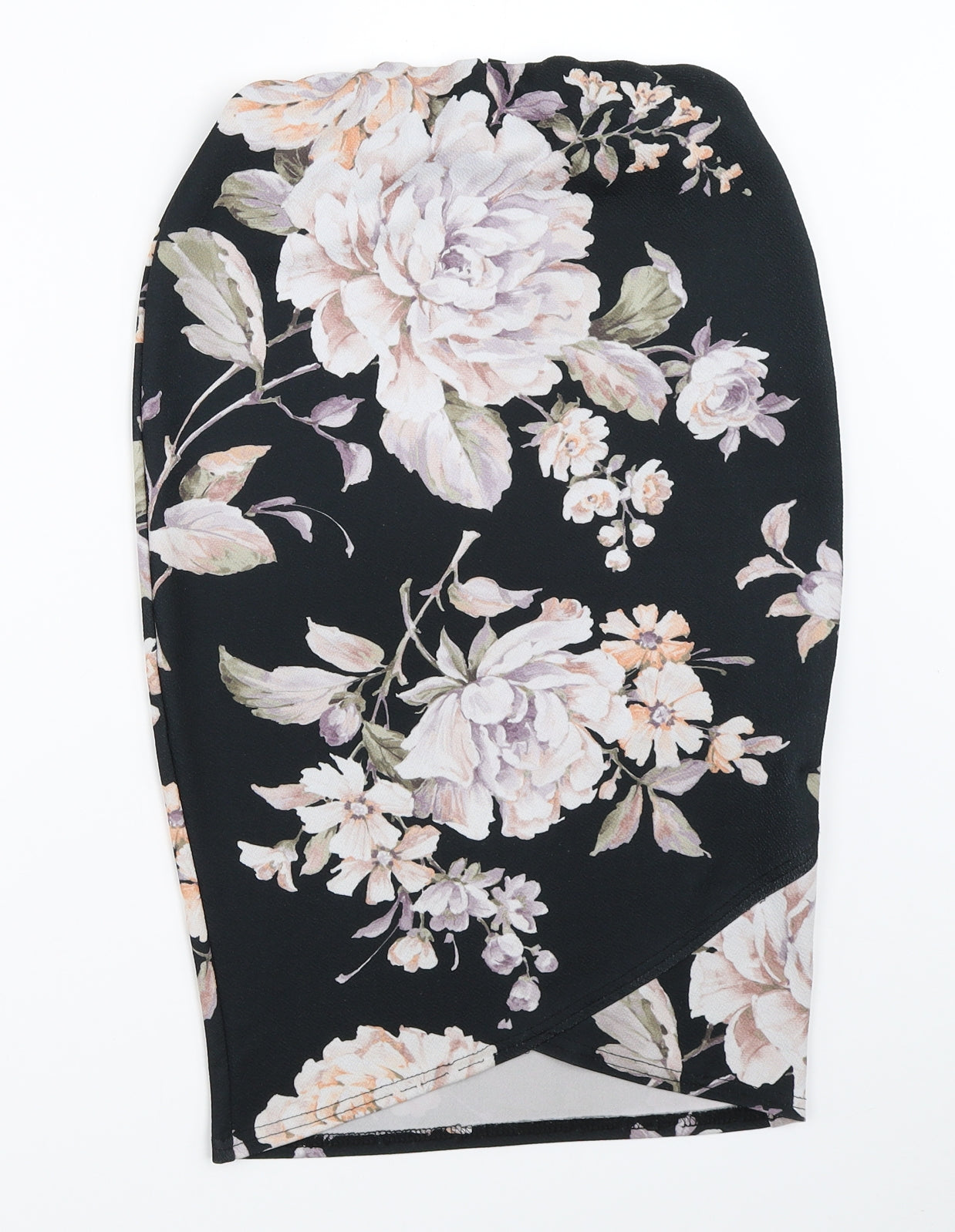 New Look Womens Black Floral  Straight & Pencil Skirt Size 10
