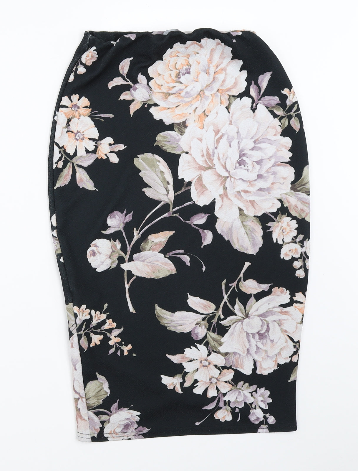 New Look Womens Black Floral  Straight & Pencil Skirt Size 10