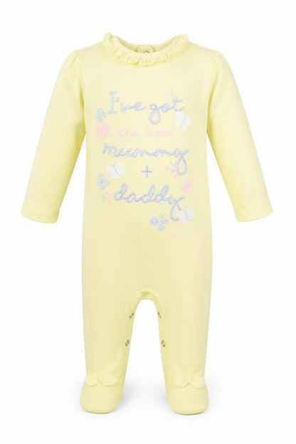 M&Co Girls Yellow   Babygrow One-Piece Size 3-6 Months