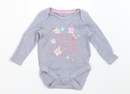 F&F Girls Blue   Babygrow One-Piece Size 0-3 Months
