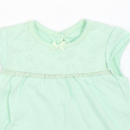 George Girls Green   Basic T-Shirt Size 0-3 Months