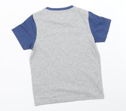 Marks and Spencer Boys Grey   Basic T-Shirt Size 5-6 Years