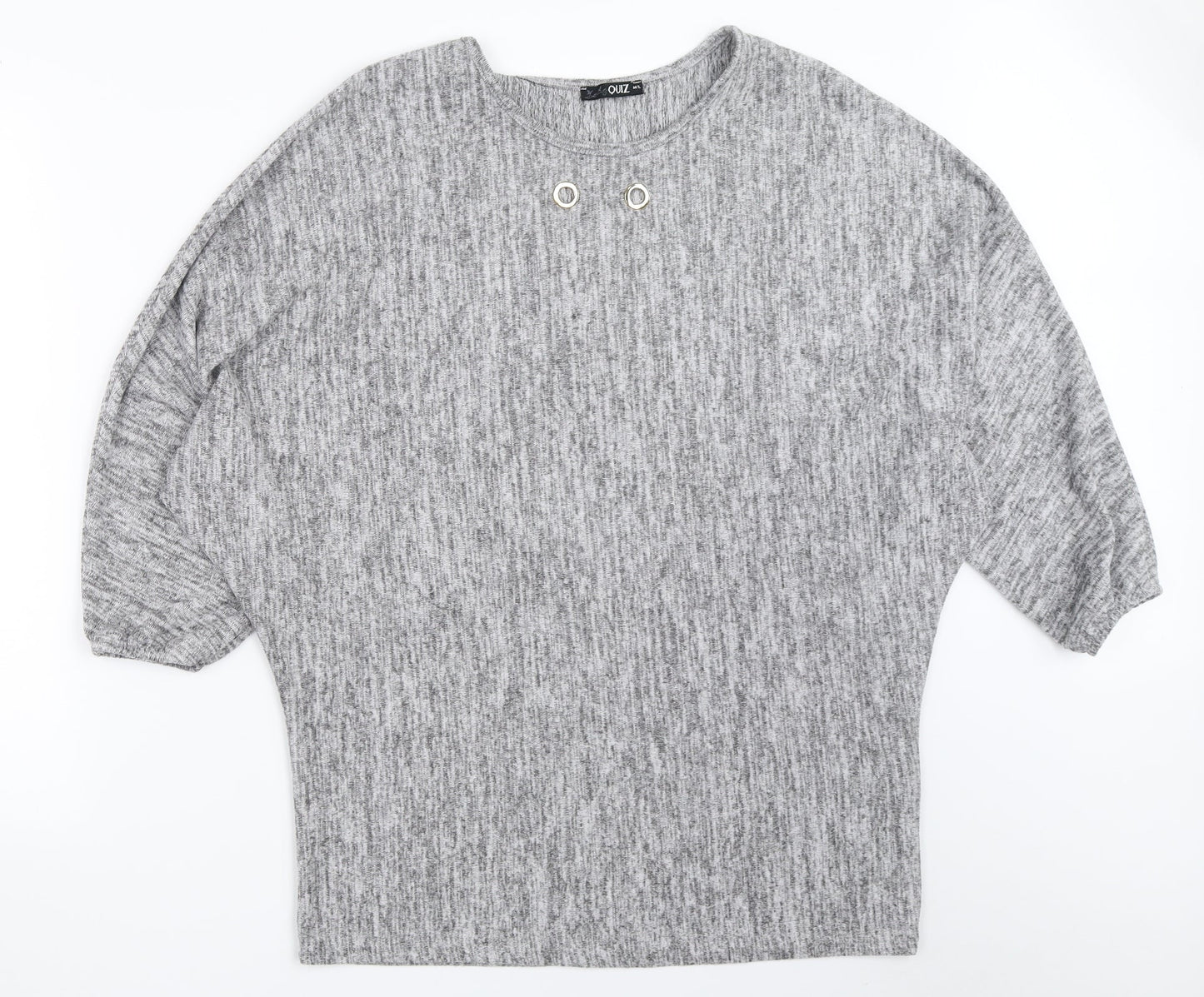Womens UK Size M Quiz Grey Pullover Jumper