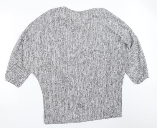 Womens UK Size M Quiz Grey Pullover Jumper