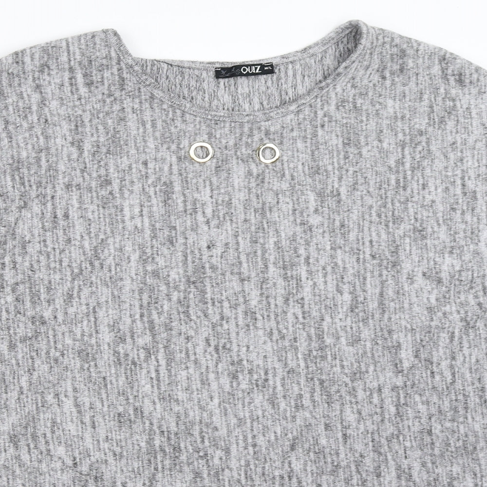 Womens UK Size M Quiz Grey Pullover Jumper