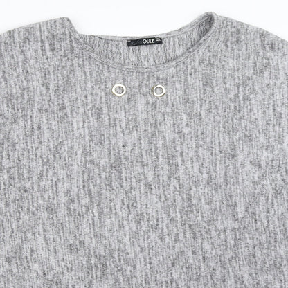 Womens UK Size M Quiz Grey Pullover Jumper