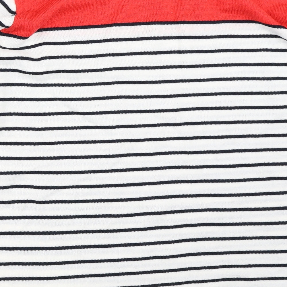 Arista Womens White Striped  Pullover Jumper Size 20