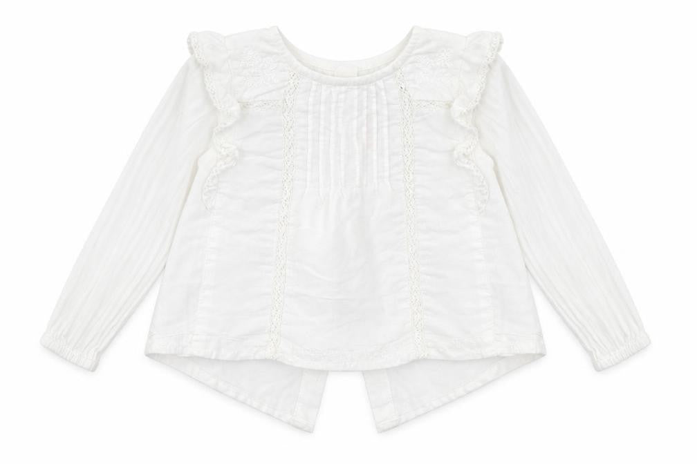 Zara Girls White   Basic Blouse Size 3-6 Months
