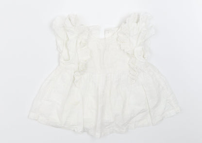 TU Girls White   Basic Blouse Size 18-24 Months