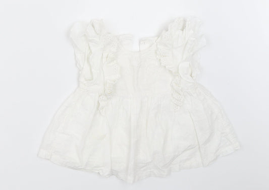 TU Girls White   Basic Blouse Size 18-24 Months