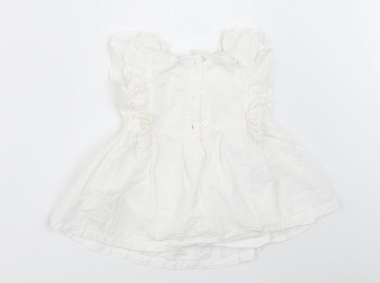 TU Girls White   Basic Blouse Size 18-24 Months