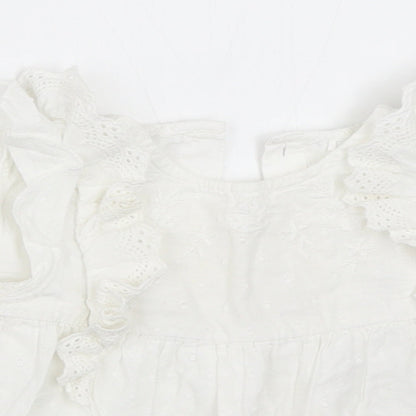 TU Girls White   Basic Blouse Size 18-24 Months