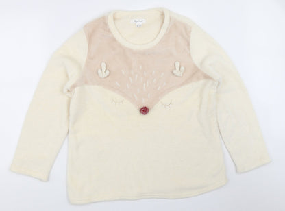 Primark Womens Ivory Solid  Top Pyjama Top Size L