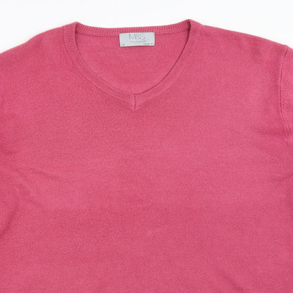 Marks and Spencer Mens Pink   Pullover Jumper Size M