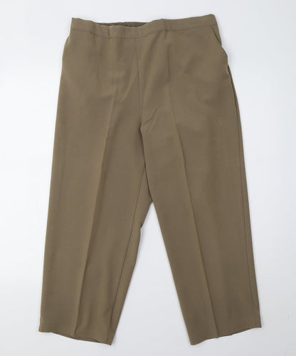 Womens UK Size 14 classic image Regular Fit  Brown Trousers