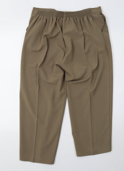 Womens UK Size 14 classic image Regular Fit  Brown Trousers
