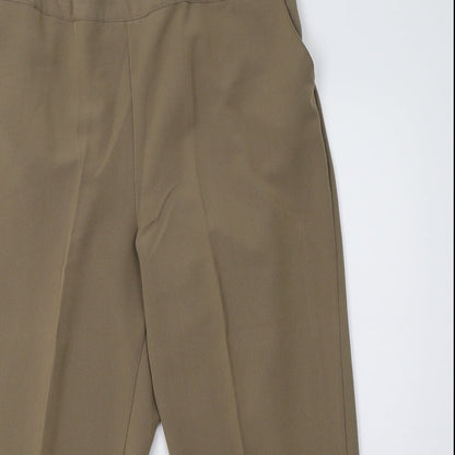 Womens UK Size 14 classic image Regular Fit  Brown Trousers