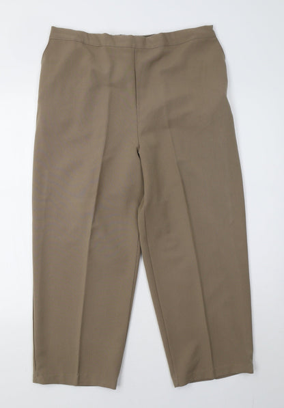 Womens UK Size 14 classic image Regular Fit  Brown Trousers