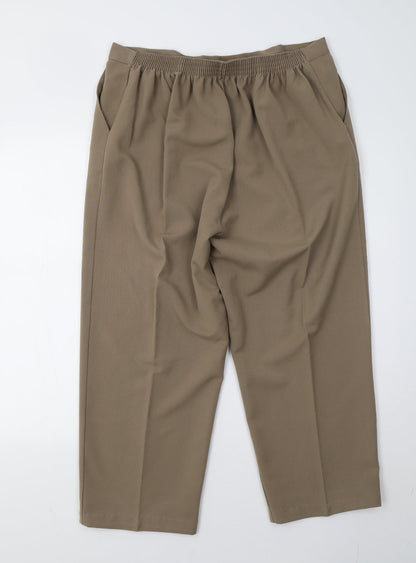 Womens UK Size 14 classic image Regular Fit  Brown Trousers