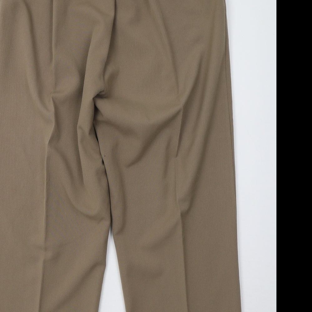 Womens UK Size 14 classic image Regular Fit  Brown Trousers