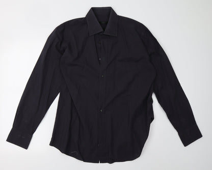 Mens UK Size 44 ungano Purple  Button-Up Long Sleeve Casual Shirt