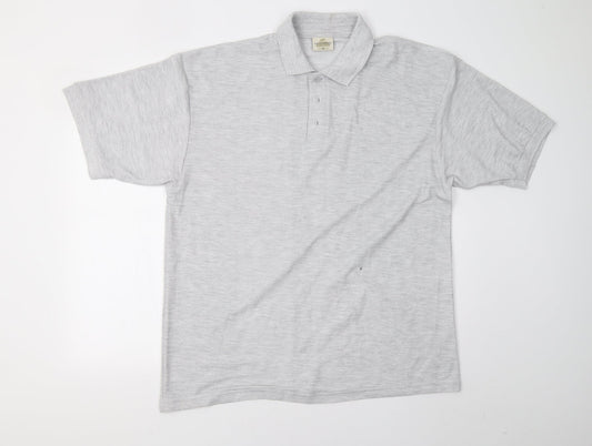 Brentwood Mens Grey    Polo Size XL