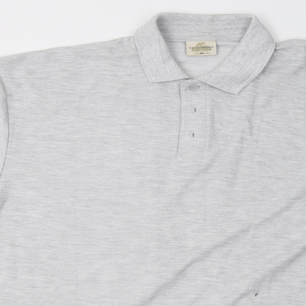 Brentwood Mens Grey    Polo Size XL