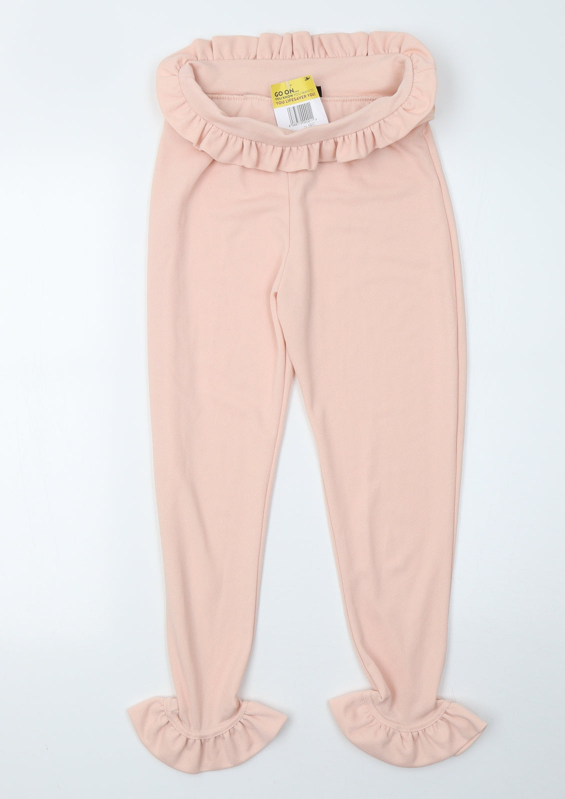 Womens UK Size 8 PRETTYLITTLETHING Regular Fit Cropped Pink Trousers