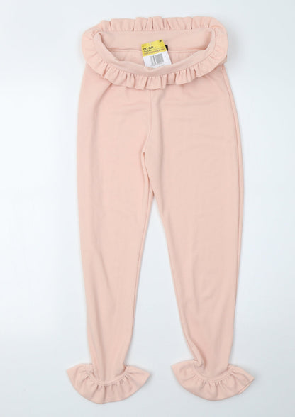 Womens UK Size 8 PRETTYLITTLETHING Regular Fit Cropped Pink Trousers