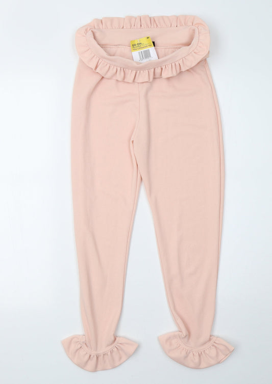 Womens UK Size 8 PRETTYLITTLETHING Regular Fit Cropped Pink Trousers