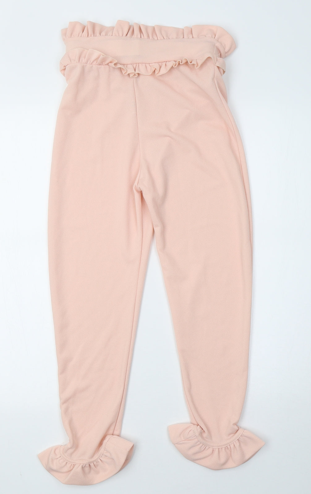 Womens UK Size 8 PRETTYLITTLETHING Regular Fit Cropped Pink Trousers