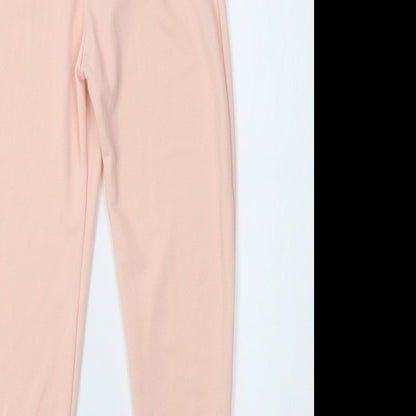 Womens UK Size 8 PRETTYLITTLETHING Regular Fit Cropped Pink Trousers