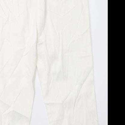 first avenue classics Womens White   Cropped Trousers Size 12 L21 in