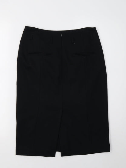Oui Womens Black   A-Line Skirt Size 10
