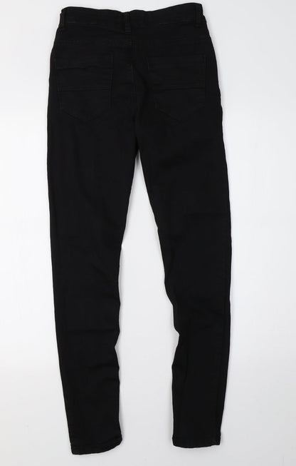 Boohoo Womens Black  Denim Skinny Jeans Size 6 L28 in