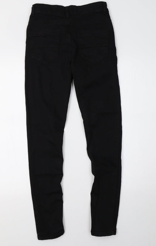 Boohoo Womens Black  Denim Skinny Jeans Size 6 L28 in