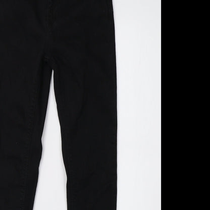 Boohoo Womens Black  Denim Skinny Jeans Size 6 L28 in