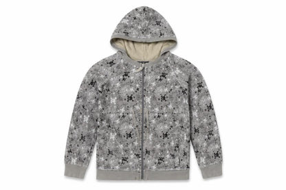George Boys Grey Polka Dot  Full Zip Hoodie Size 10-11 Years