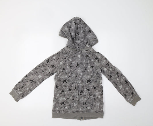George Boys Grey Polka Dot  Full Zip Hoodie Size 10-11 Years