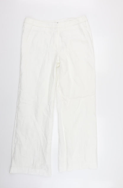 Preworn Womens White   Trousers  Size 16 L29 in
