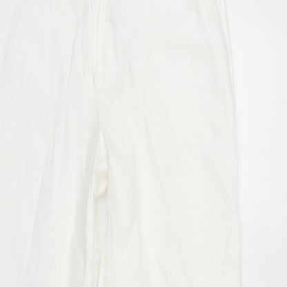 Preworn Womens White   Trousers  Size 16 L29 in