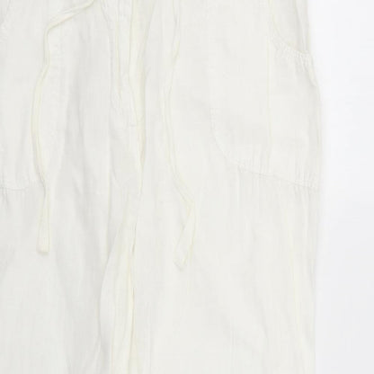 Denim & Co. Womens White   Trousers  Size 16 L26 in