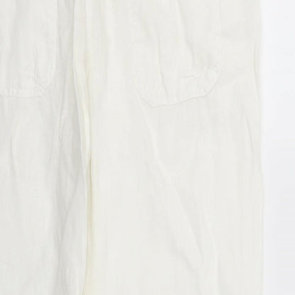 Denim & Co. Womens White   Trousers  Size 16 L26 in