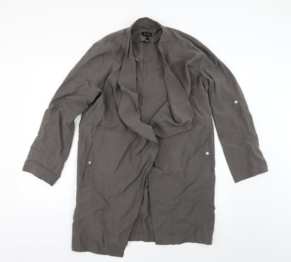 Womens UK Size 14 New Look Grey Overcoat
