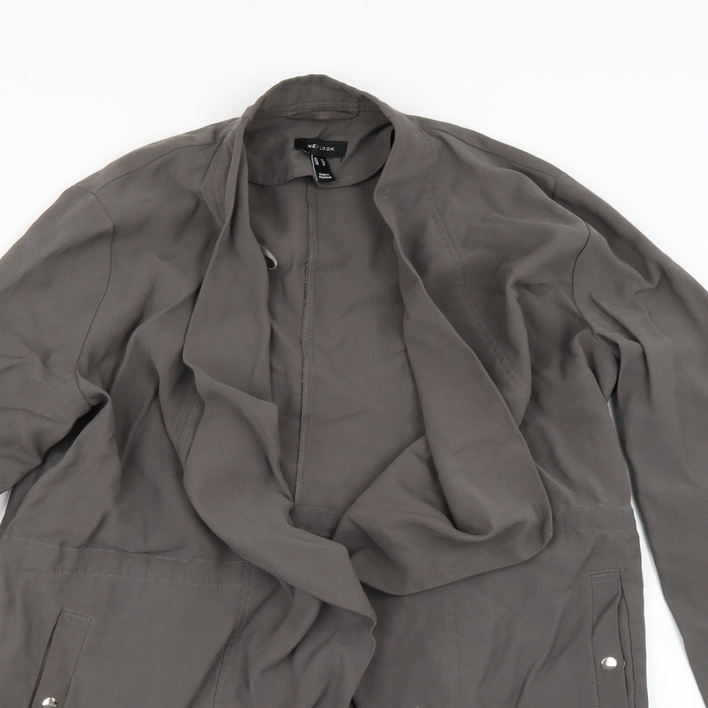 Womens UK Size 14 New Look Grey Overcoat